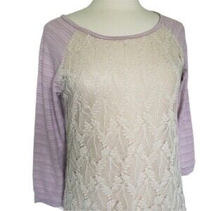 Wonderland by Orange Purple/Pink W Lace Top